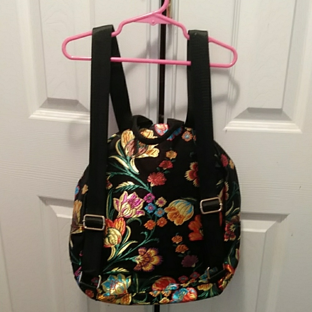Multi Colored Flower Print Backpack - image 3